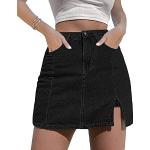 Minijupes en jean noires Taille XXL look casual pour femme 