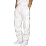 Pantalons de randonnée blancs à carreaux en velours à strass Taille 3 XL plus size look casual pour homme en promo 