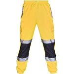 Pantalons de travail jaunes à carreaux Taille XL look Skater 