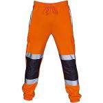 Pantalons de travail orange à carreaux Taille XL look Skater en promo 