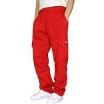 Vestes de survêtement rouges en toile stretch Taille 4 XL plus size look fashion pour homme en promo 
