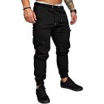 Joggings Sarouel noirs Taille 4 XL plus size look casual pour homme en promo 