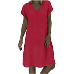 Robes de soirée longues de mariée rouges imprimé africain à manches longues à col en V Taille 4 XL plus size look fashion pour femme en promo 
