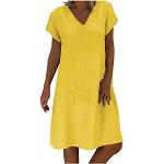 Robes de soirée longues jaunes imprimé africain à paillettes à motif Afrique à col en V Taille XXL plus size style ethnique pour femme 