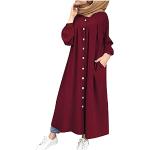 Robes vintage années 50 pour fêtes de Noël rouges à fleurs à sequins midi à manches longues Taille M plus size look fashion pour femme 