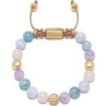 Bracelets de perles bleus en acier à perles amethyste pour femme 