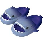 Claquettes de piscine bleus foncé à motif requins anti glisse à bouts ouverts Pointure 41 look fashion 