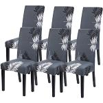Housses de chaise noires en tissu en lot de 6 modernes 