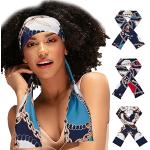 Écharpes en soie imprimé africain en satin à motif papillons Taille L style ethnique pour femme 