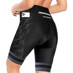 Cuissards cycliste noirs en polyester respirants Taille XXL look fashion pour femme 