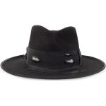 Chapeaux Fedora noirs en feutre 59 cm 