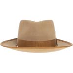 Chapeaux Fedora marron clair en feutre 59 cm Taille L look chic pour homme 