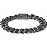 Bracelets à mailles noirs en métal pour homme 