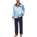 Pyjamas bleues claires en satin Taille S classiques pour homme en promo 