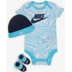 Nike 3 Pc Set Bodysuit Hat Bootie marine/bleu 6-12mois unisexe