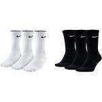Nike Everyday Cushioned Lot de 6 paires de chaussettes d'entraînement mi-mollet pour homme, blanc/noir, 46/50 cm