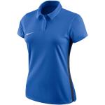 Polos de sport Nike Academy bleus en polyester respirants à manches courtes Taille L pour femme en promo 
