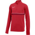 T-shirts à manches longues Nike Academy rouges en polyester enfant respirants en promo 