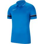 Polos de sport Nike Academy bleus en polyester respirants à manches courtes Taille M look fashion en promo 