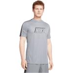 T-shirts col rond Nike Academy gris en polyester respirants à manches courtes à col rond Taille XL pour homme en promo 
