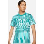 T-shirts col rond Nike Academy turquoise en polyester respirants à manches courtes à col rond Taille S look fashion en promo 