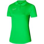 Polos de sport Nike Academy verts en polyester respirants à manches courtes à col montant Taille L pour femme en promo 