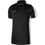Polos de sport Nike Academy noirs en polyester respirants à manches courtes Taille L pour homme 