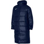 Vestes d'hiver Nike Academy bleues coupe-vents à manches longues à col montant Taille XL pour femme 