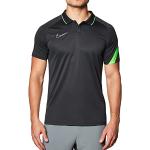 Nike Academy Pro Polo Homme, Anthracite/Rayures Vertes (Blanches), FR : S (Taille Fabricant : S)