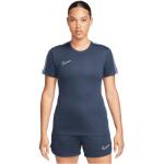 T-shirts Nike Academy bleus en polyester à manches courtes respirants à manches courtes à col rond Taille XL pour femme en promo 
