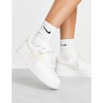 Baskets à lacets Nike Air Force 1 blanches en cuir à lacets Pointure 36,5 look casual pour femme en promo 