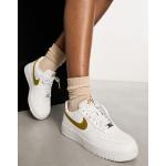 Baskets à lacets Nike Air Force 1 blanches en cuir à lacets Pointure 36,5 look casual pour femme 