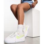 Baskets à lacets Nike Air Force 1 Shadow blanches en cuir à lacets Pointure 38 look casual pour femme en promo 
