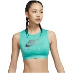 Brassières de sport Nike vertes en polyester respirantes Taille XXL pour femme 