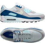 Chaussures Nike Air Max 90 bleues en caoutchouc respirantes Pointure 44 classiques pour homme 