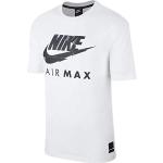 T-shirts Nike Air Max blancs à manches courtes à manches courtes à col rond Taille L classiques pour homme 