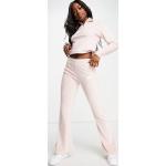 Pantalons taille haute Nike roses à logo en velours Taille XXL pour femme en promo 