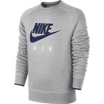NIKE AW77 Crew Air Heritage Pull polaire à capuche, homme-Multicolore (Dark Grey Heather/Obsidian)-L