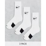 Chaussettes Nike Football blanches de basketball en lot de 3 Taille L pour femme 