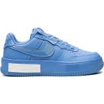 Chaussures Nike Air Force 1 Fontanka bleues en caoutchouc en cuir à bouts ronds pour femme 