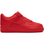 Baskets à lacets Nike Air Force 1 rouges en caoutchouc à bouts ronds à lacets look casual pour femme 