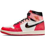 Chaussures Nike Air Jordan 1 rouges en cuir en cuir Pointure 40 avec un talon jusqu'à 3cm pour femme en promo 