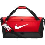 Nike Brasilia 9.5 Sac de sport en polyester Rouge/rouge, Rouge/rouge universitaire, Sac de sport d'entraînement