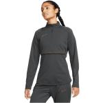 Sweats à col rond Nike Academy gris en polyester respirants à manches longues à col rond Taille XS pour femme en promo 