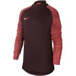 T-shirts à manches longues Nike Dri-FIT rouges en polyester respirants pour fille en promo de la boutique en ligne 11teamsports.fr 