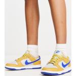 Baskets à lacets Nike Dunk dorées en cuir à lacets Pointure 38 look casual pour femme en promo 