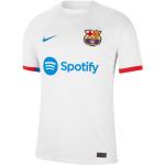 Maillots FC Barcelone Nike Barcelona blancs en polyester enfant FC Barcelona respirants en promo 