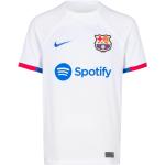 Maillots FC Barcelone blancs en polyester enfant FC Barcelona respirants 