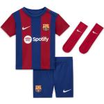 Maillots FC Barcelone Nike Barcelona bleus en polyester enfant FC Barcelona respirants en promo 