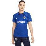 Maillots de sport Nike bleus en polyester FC Chelsea respirants à manches courtes à col rond Taille XL pour femme en promo 